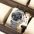 POEDAGAR brand fashion business luxury waterproof night light date timer quartz military men's watch. 