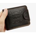 【Aesth Diary Store】（NEW）Anime One Piece Synthetic Leather Embossed With Luffy's Skull Mark Card Holder Purse Men Women Money Bag for Gift. 