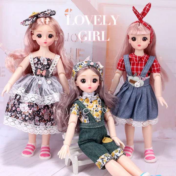 Doll%20Lele%20Barbie%206%20Points%20BJD%20Dress%20Up%20Princess%20Skirt%20Girl%20Toy%203D%20Real%20Eye%20Set%20Gift%20Box%20-%20Image%204