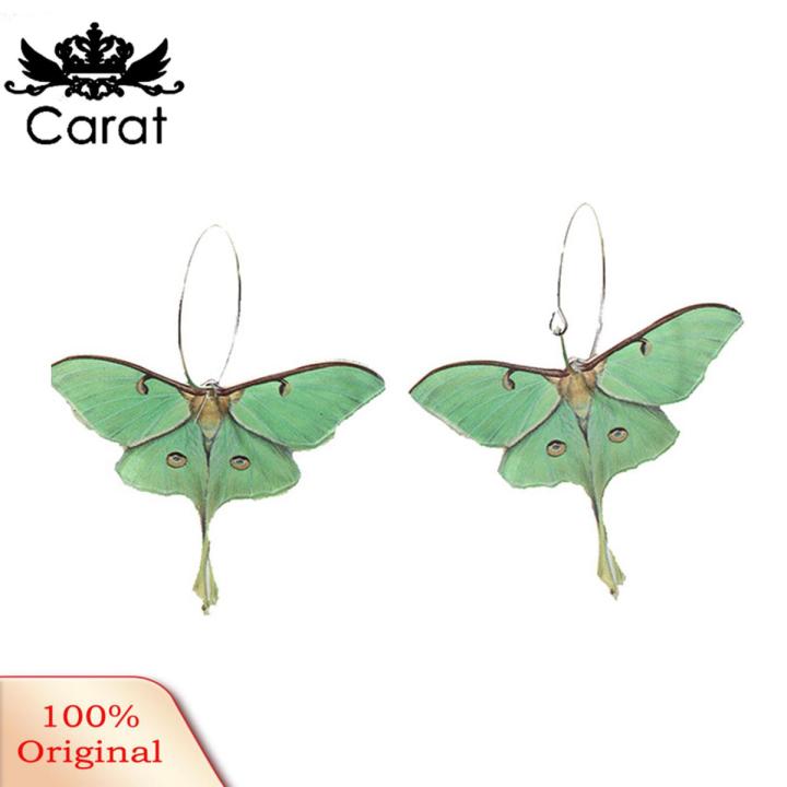 Carat Pendant Earrings Big Round Circle Charm Butterfly Hoop Earrings Fashion Accessories