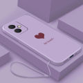 VIVO Y27 4G Stylish Love Heart Rubber Phone Cover Liquid Silicon Case Shockproof Casing.