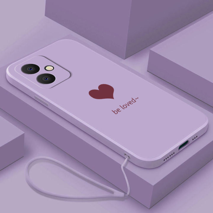 VIVO Y27 4G Stylish Love Heart Rubber Phone Cover Liquid Silicon Case Shockproof Casing