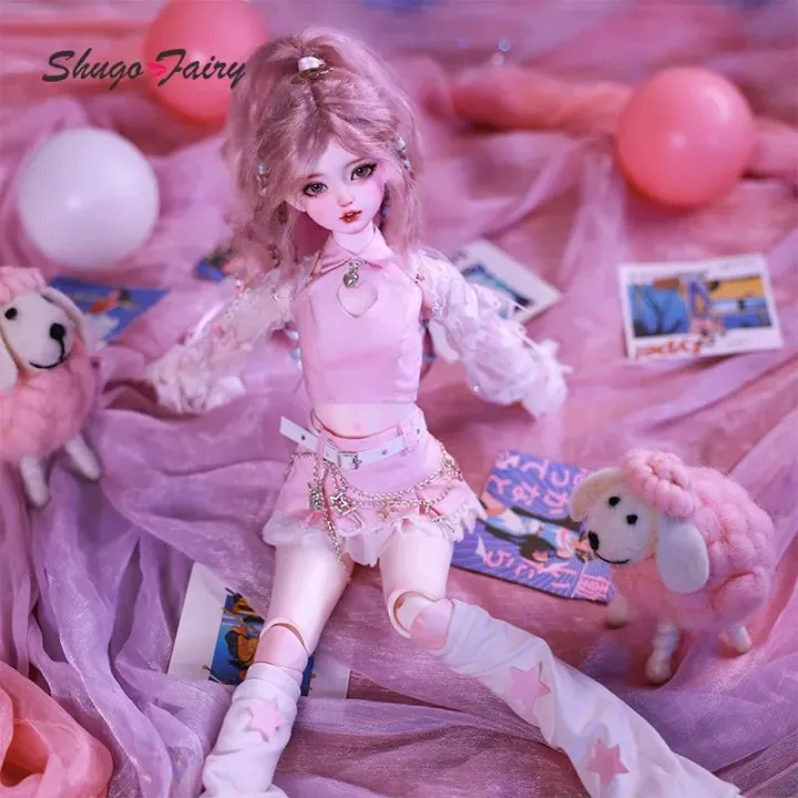 ShugaFairy%20Bariy%201/4%20Bjd%20Dolls%20Girl%20Group%20Pink%20Skirt%20Good%20Girl%20Cute%20Style%20Long%20Straight%20Hair%20Ball%20Jointed%20Doll%20Bjd%20Doll%20Full%20Set%20-%20Image%205