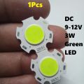 Green 3W LED Light SMD Chip DC 9-12V 2B3C With Metal Plate Heatsink Heat Sink Aluminum Base 20mm PCB DIY Lighting. 