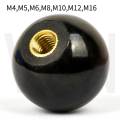 M4-M16 Black Red Round Ball Resin Ball Knobs Bakelite Lever Knob Grip Handles Of Furniture Or Machine Tool Replacement.