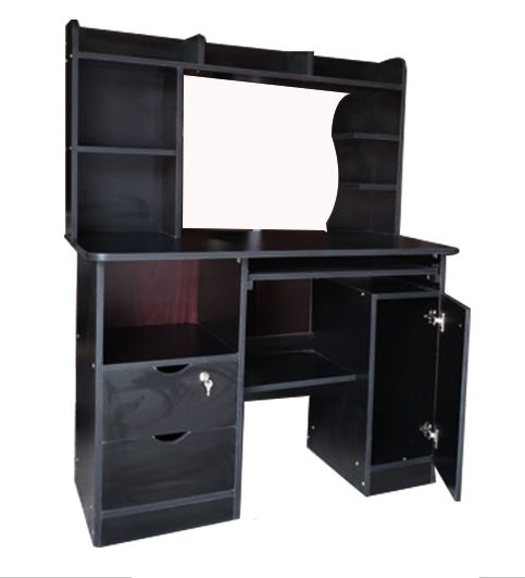 Black%20&%20White%20Computer%20Desk%20With%20Drawers%20and%20Bookshelf%20Layer%20/computer%20table%20plus%20study%20table%20with%20home%20office%20use%20simple%20modern%20multifunctional%20writing%20desks%20by%20Nice%20Furniture%20-%20Image%204