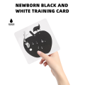 2 Sets Black and White Training Card Toddlers Toys Infant Toys Newborn Baby Gift Early Educational Lamination Learning. 