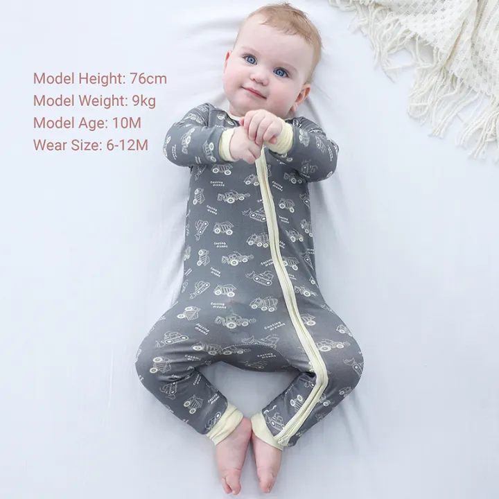 MICHLEY%20Christmas%20Bamboo%20Baby%20Romper%20Cartoon%20Shark%20Car%20Newborn%20Clothes%20Footies%20Overalls%20Bodysuit%20Pajamas%20For%20Boys%20Girls%200-24M%20-%20Image%205