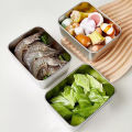 Stainless Steel Refrigerator Food Preservation Box Fruit Bento Meat Airtight Storage Box Kitchen Storage Container Food Storage Bayline. 