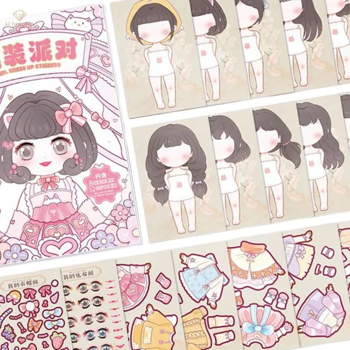 Dress%20up%20Doll%20Stickers,%20Sticker%20Activity%20Books%20Set,%20Creativity%20Educational%20Scrapbooking,%20DIY%20Princess%20dress%20up%20Stickers%20for%20kids%20ages%203+%20-%20Image%204