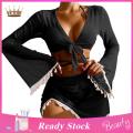 【No-profit】 Women Four-piece Swimsuit Set Lace-up Set with Skirt Cover Up 4pcs Women's Swimsuit Bra Briefs Cover-up Skirt Set. 