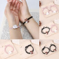 Cute Cartoon Hug Bear Magnetic Bells Couple Distance Matching Bracelets Jewelry Gift Mzea.