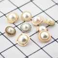 Pearl buttons, coat buttons, round small fragrance shirts, women's decorative buttons, clothes, cardigans, shirts, metal buttons.