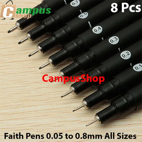 Faith%20Pens%200.05%20to%200.8mm%20All%20Sizes%20Fineliner%20Artist%20Pen%20Fine%20Point%20Painting%20Comic%20Manga%20Pen%20Set%20Drawing%20Pens%20-%20Image%202