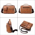WEIXIER Men's Shoulder Bag Men Crossbody Bags PU Leather Handbag Capacity Men Messenger Bags Top handle Tote Bag for Male bolsos.