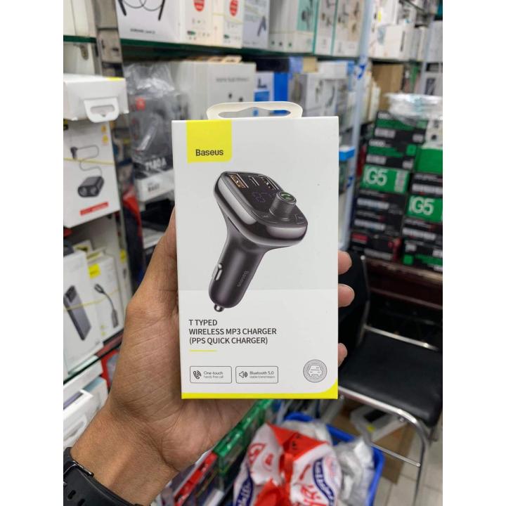 Baseus T Typed S-09A Bluetooth Mp3 Car Charger Standard Edition