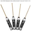 ZOROOM 4 Pcs 1.5 / 2.0 / 2.5 / 3.0 mm Hex Screwdriver Set Titanium Hex Wrench Tool Set for Multi-Axis FPV RC Tool.