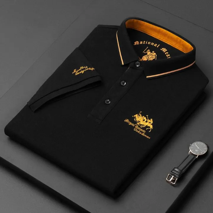 New%20Embroidered%20Polo%20Shirt%20Men's%20High-end%20Luxury%20Top%20Summer%20Casual%20Lapel%20Short%20Sleeve%20T-shirt%20-%20Image%203