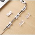 20pcs/set Cable organizer fixed wire clip wall sticker transparent earphone wire storage. 