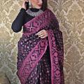Exclusive Design Black Maroon Nakful Jamdani Sarees For Women Tangail Saree/Sare/Sari/Sharee/Shari By Nrisimha Group. 