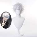 Anime Jujutsu Kaisen Gojo Satoru Release State Wig Cosplay Synthetic Wigs Playing Powder Short Sier White Hair Halloween. 