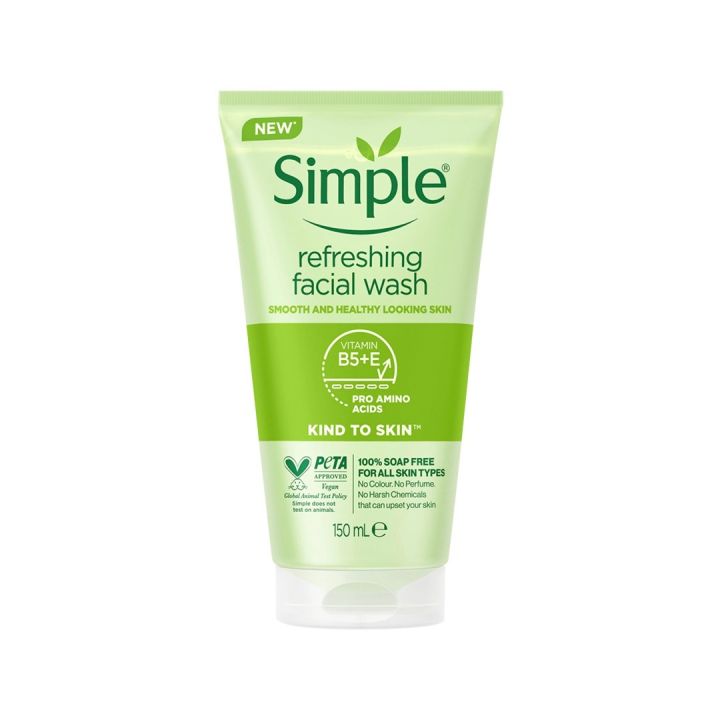 Simple Kind To Skin Refreshing Facial Gel Wash 150ml (NEW)