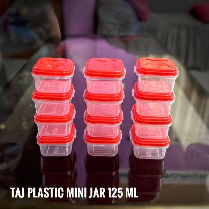 Plastic Mini box 125 Ml - (12 Pcs Set)