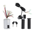 36V 1000W Electric Scooter Brushed Controller Motor+Throttle Twist Grip Kit Spare Parts for Electric Scooter Bicycle E-Bike.