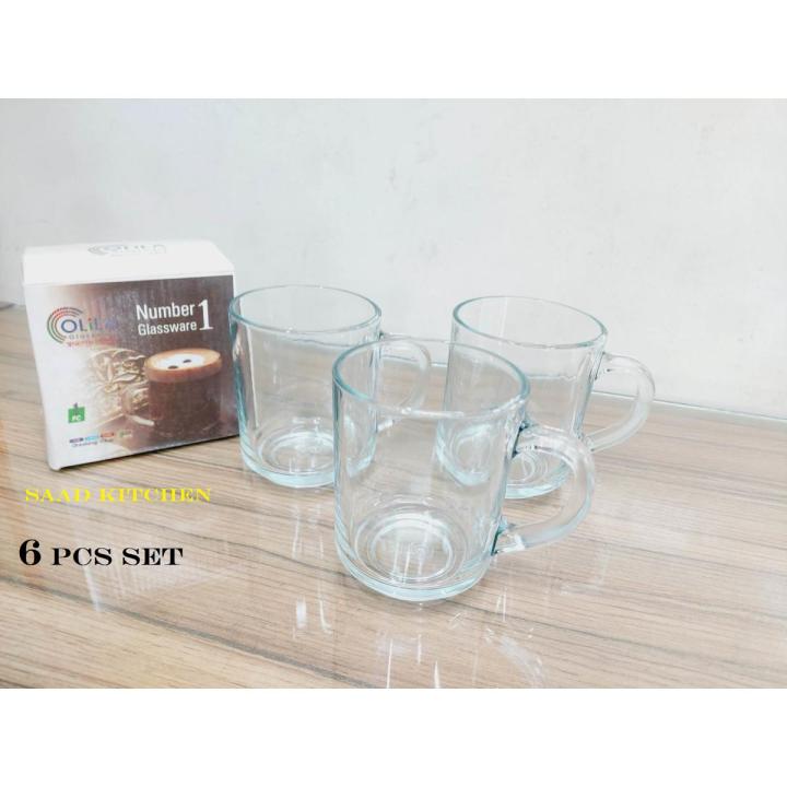 6 Pcs Tea/Coffee Mug Cup Plain Design . Chai / Tea Style Experience Mug Set. Model:W011:T60.