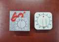 Square 60 Minute Mechanical Multi Purpose Timer- white.