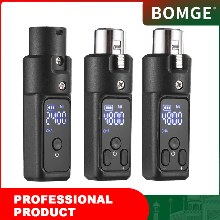 BOMGE WTU04 wireless microphone system, low noise and delay, wireless guitar system effective range is about 30 meters.