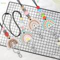 Teacher Lanyards for ID Badges and Keys Keychain Cute Silicone Beaded Lanyard for Doctor Employees Students Women.