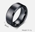 Pure Tungsten Gold Men's Ring Scratch Resistant Simple Fashion Jewelry Size 7-12. 