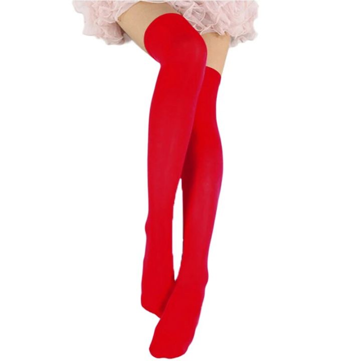 Women%20Neon%20Stockings%20Party%20Wear%20High%20Knee%20Socks%20Cosplay%20Nylon%20Silk%20Elasticity%20Black%20White%20Stockings%20Women%20Long%20Socks%20-%20Image%203