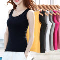 Sunnyheart Bottoming Vest Stretchy O-Neck Sleeveless Sport Bottoming Top. 