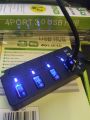 USB 3.0 Hub,4 Port with button and light. 