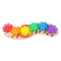 Wooden Rotating Gear Caterar Game Children Kids Color Recognition Enlightenment Early Learning Educational Toys.