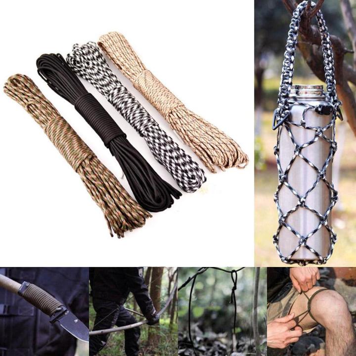 25/50/100FT 550 LB Camouflage Climbing Camping Outdoor Tools Clothesline Paracord 7 Strand Cord Lanyard Parachute Rope