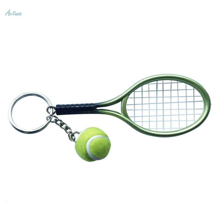 2Pcs%20Creative%20Sports%20Fan%20Key%20Ring%20Tennis%20Ball%20Racket%20Pendant%20Keychain%20Keyfob%20-%20Image%209