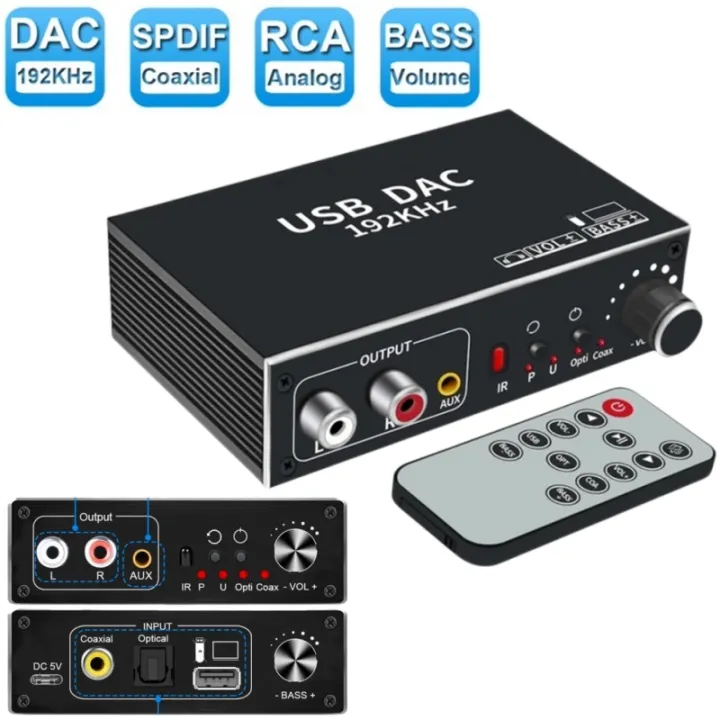 192KHz%20DAC%20Digital%20to%20Analog%20Audio%20Converter%20BT%20Optical%20Coaxial%20Fiber%20SPDIF%20to%20RCA%203.5mm%20Jack%20Audio%20Amplifier%20with%20Bass%20Volume%20-%20Image%205