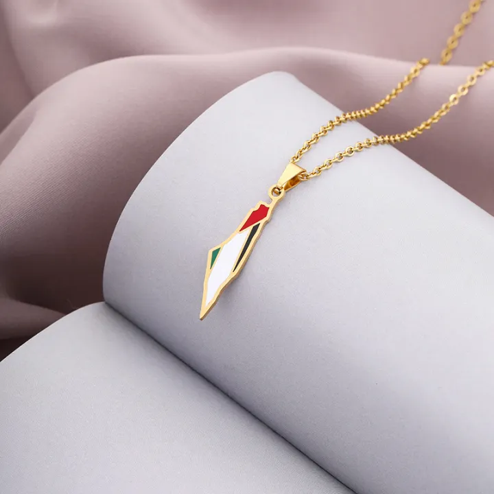 Wholesaler%20Palestine%20map%20flag%20pendant%20chain%20necklaces%20mens%20Palestine%20necklace%20-%20Image%206