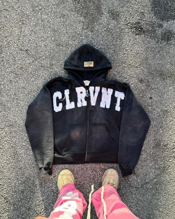 American%20Fashion%20Loose%20Jacket%20Men%20Y2k%20Colorful%20Letter%20Embroidered%20Zipper%20Hoodie%20Street%20Hip-hop%20Versatile%20Oversized%20Sweatshirt%20-%20Image%203