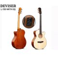 Deviser L-720A With EQ N Tuner Spruce Mahogany High Glossy Semi Acoustic Guitar. 