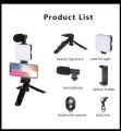 Exclusive AY-49 Phone Vlog Tripod Kit with Remote Control, Microphone, and LED Light. 