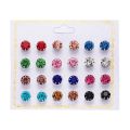 12 pairs/set Crystal Simulated Pearl Earrings Set Women Jewelry Accessories Piercing Ball Stud Earring kit Bijouteria brincos.