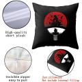 Anime Naruto Printed Pillow Case Red Cloud Uchiha Itachi Action Figures Square Pillow Covers Cushion Sofa Decor Cover Toys Gift.