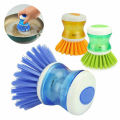 Kitchen Soap Dispensing Brush - Efficient Dish Cleaning Tool. 