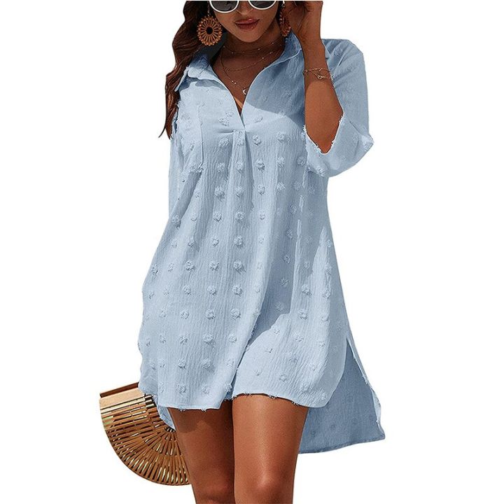 Beach%20Coverups%20for%20Women%20Dresses%20Cardigan%202022%20New%20Jacquard%20Irregular%20Lace%20Shirts%20Petticoat%20Blouse%20Bathing%20Suit%20Cover-ups%20-%20Image%207