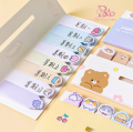 Lytwtw's Kawaii Stationery Cartoon Animals Marker Memo Pad Bookmark Flags Index Tab Sticky Notes Label Paper Stickers.