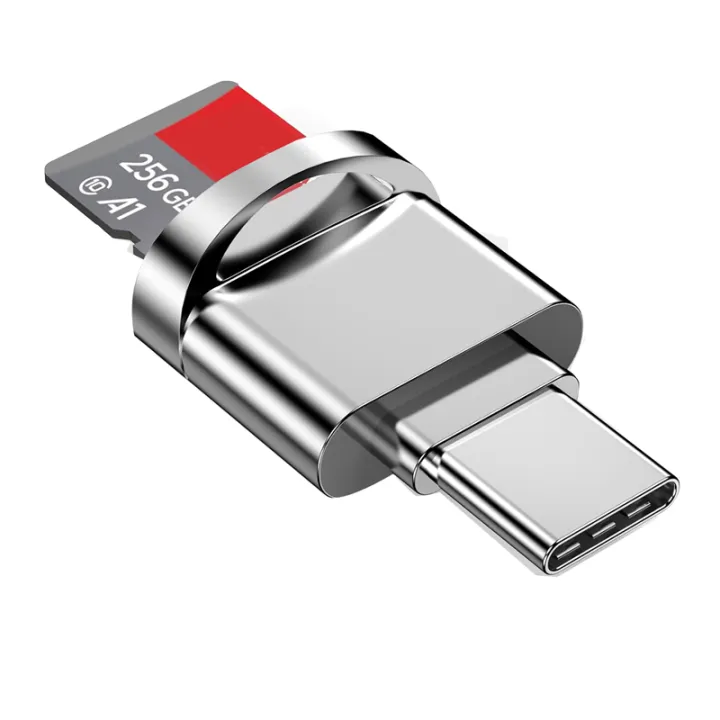 USB Type C to Micro-SD/TF Card Reader Micro-SD Card Adapter Memory Card Reader for Type-C B